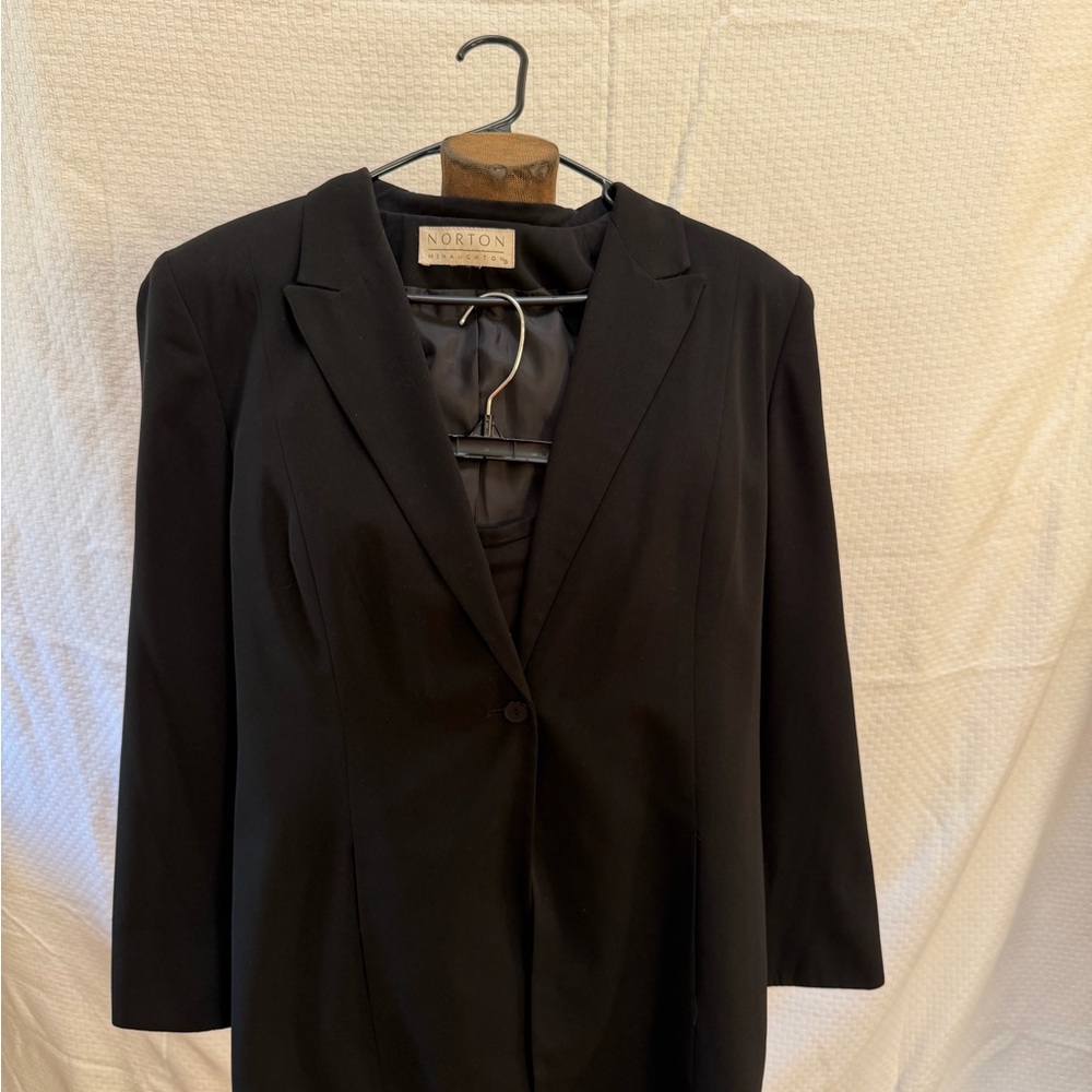 Norton McNaughton Classic Black Blazer and skirt
